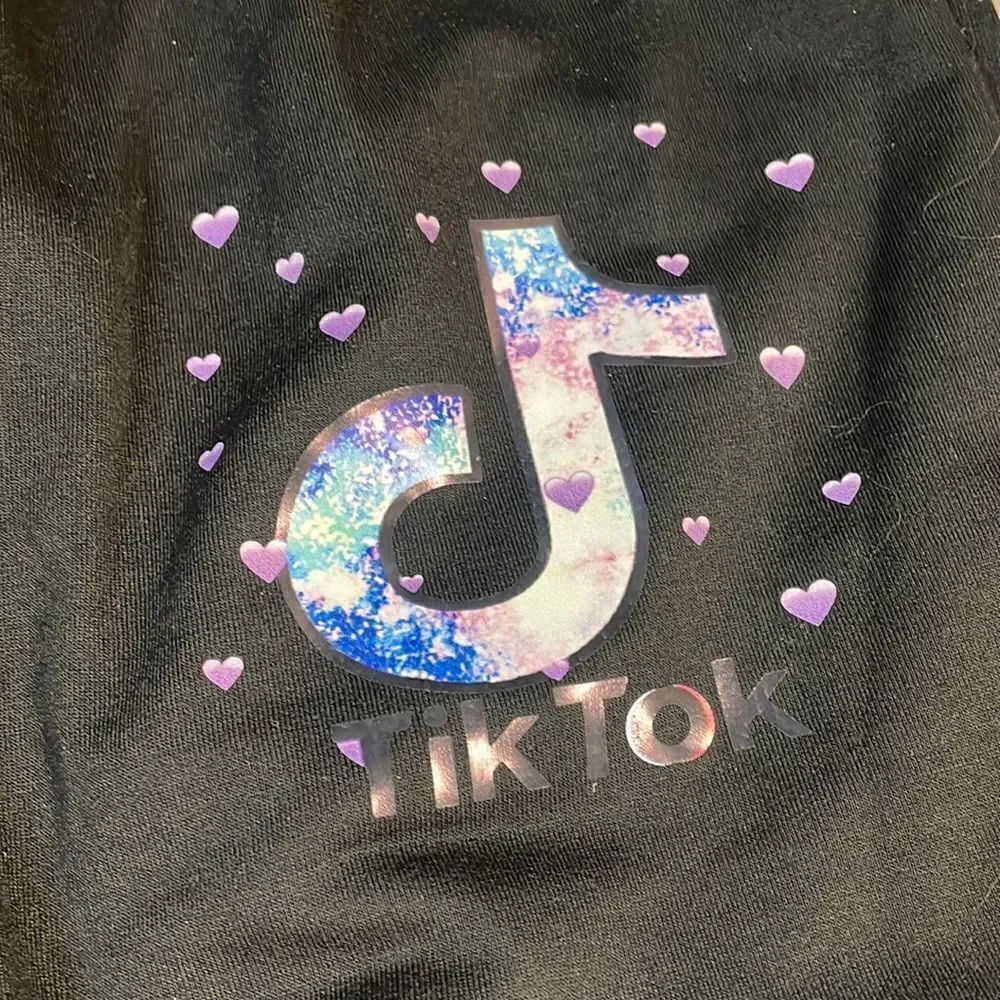Girls Black Tik Tok Hooded Jogging Suit NWOT See Description for Size